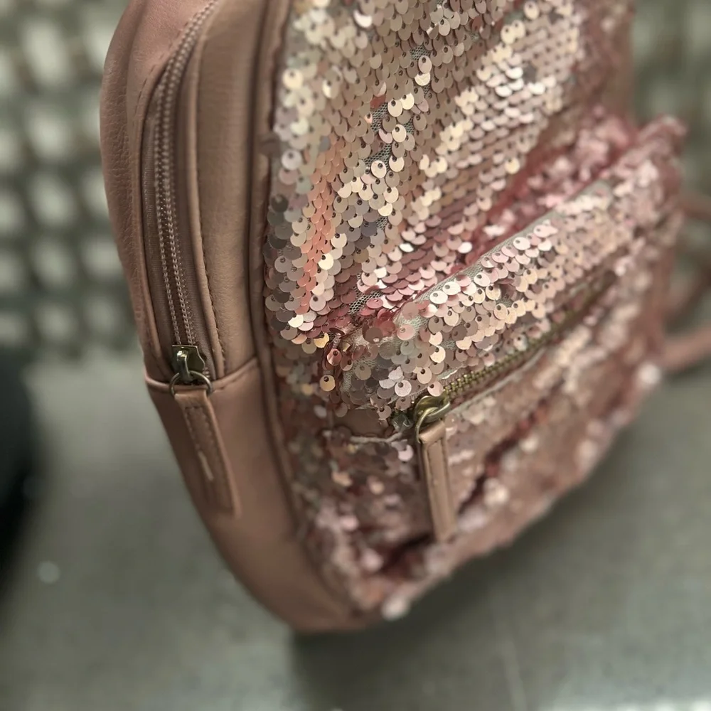 Pink Sequin girls Backpack